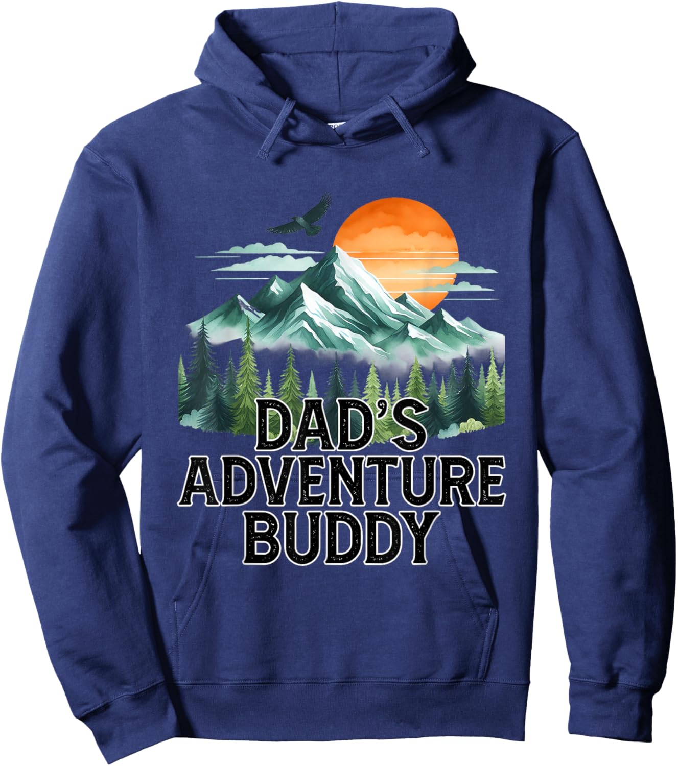 Dad's Adventure Buddy Outdoor Adventure Matching Family Hoodie - Hoodie | Navy