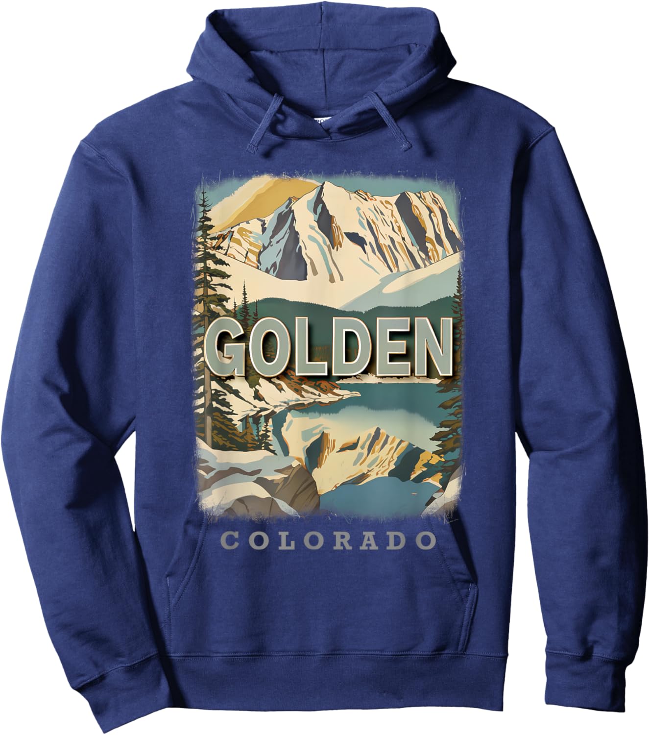 Golden Colorado CO Mountain Majesty SD189 Hoodie - Hoodie | Navy