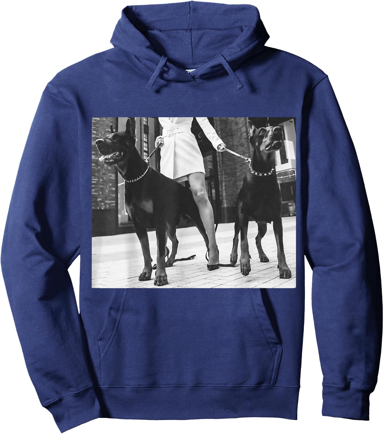 Beware Dobermans on Duty Hoodie - Hoodie | Navy