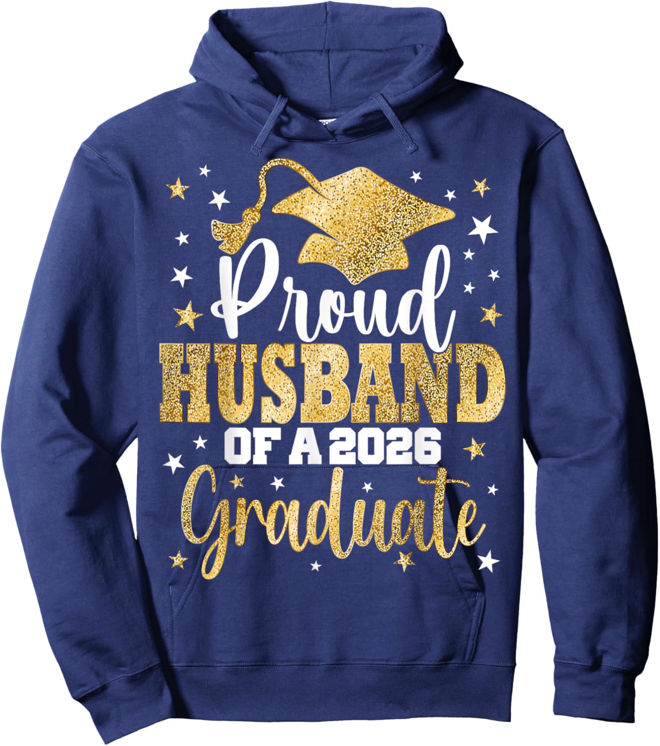 Proud Husband of A Class of 2026 Graduate Senior Graduation Hoodie - Hoodie | Navy