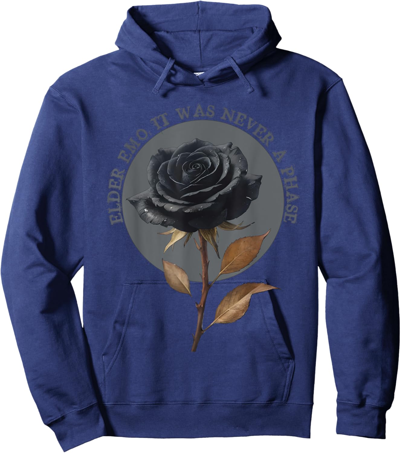 Elder Emo It Was Never A Phase Goth Punk Emo Gift Hoodie - Hoodie | Navy