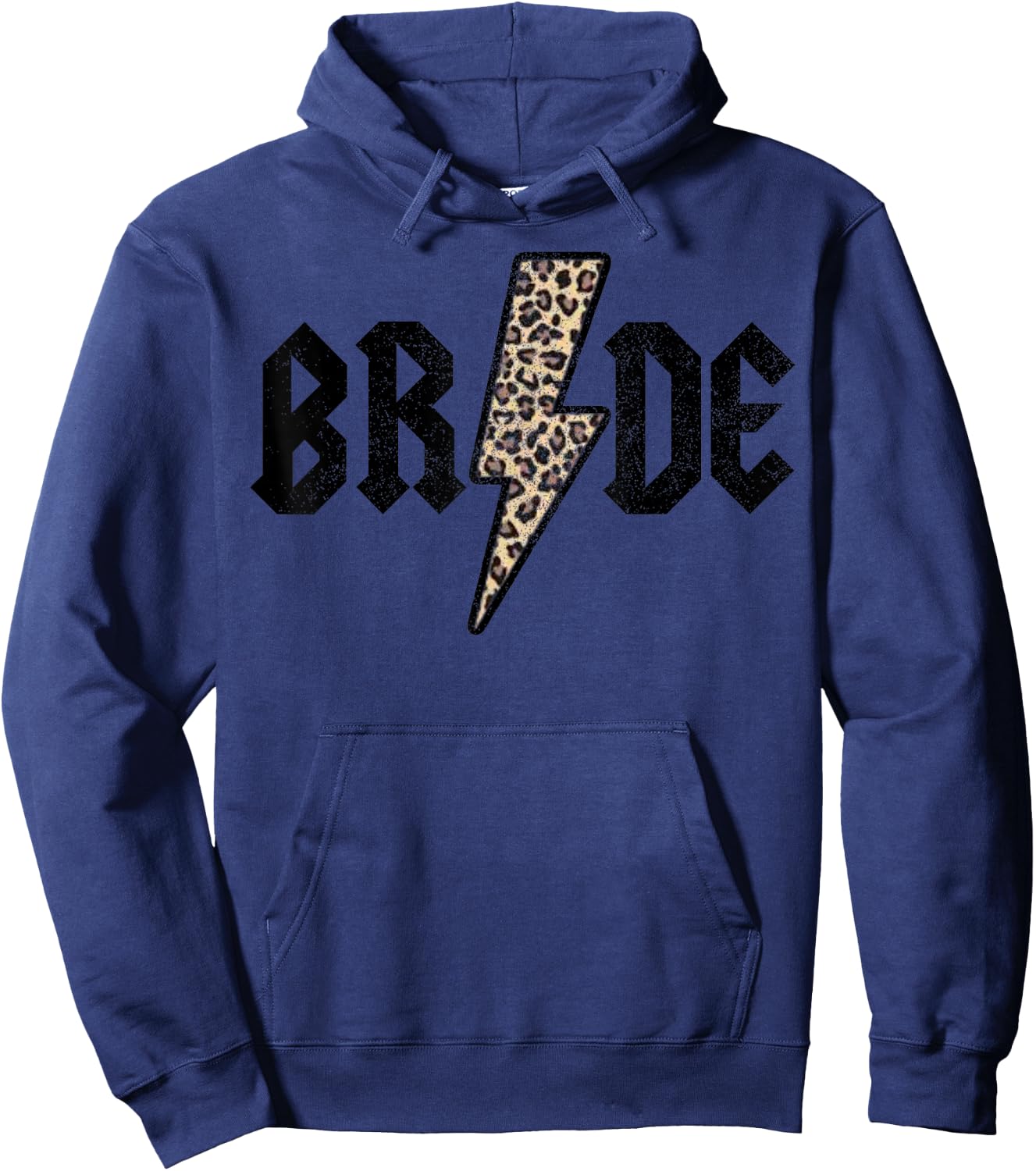 Retro Bride Rock N Roll Bridal Bachelorette Party Matching Hoodie - Hoodie | Navy