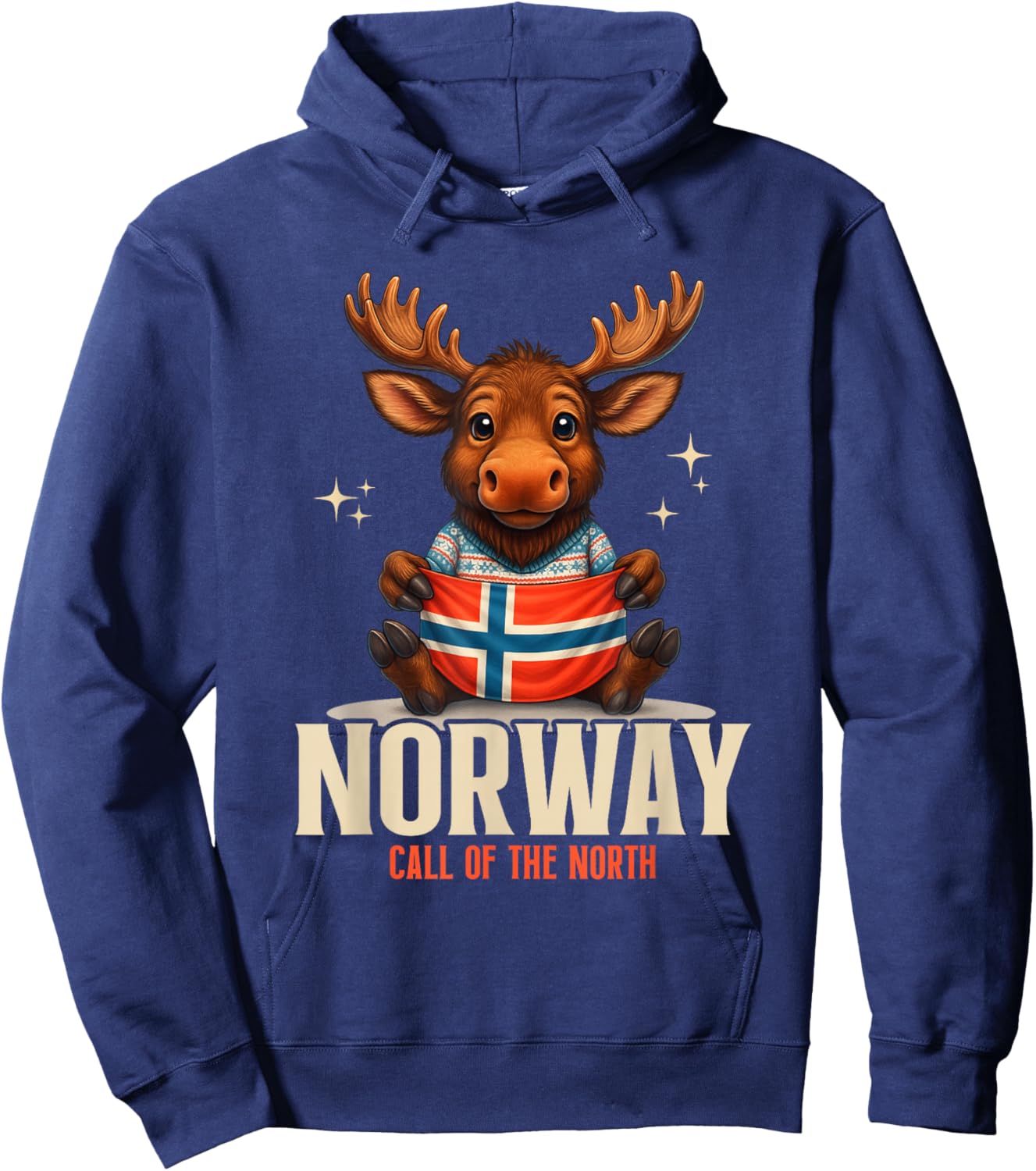 Norvège Élan Drapeau Nordique Culture Nature Norvégienne Hoodie - Hoodie | Navy