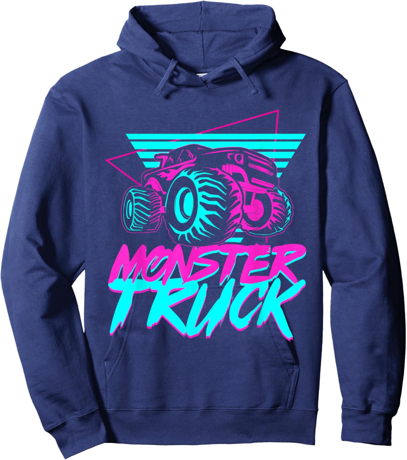 Monster Truck Retro Hoodie - Hoodie | Navy