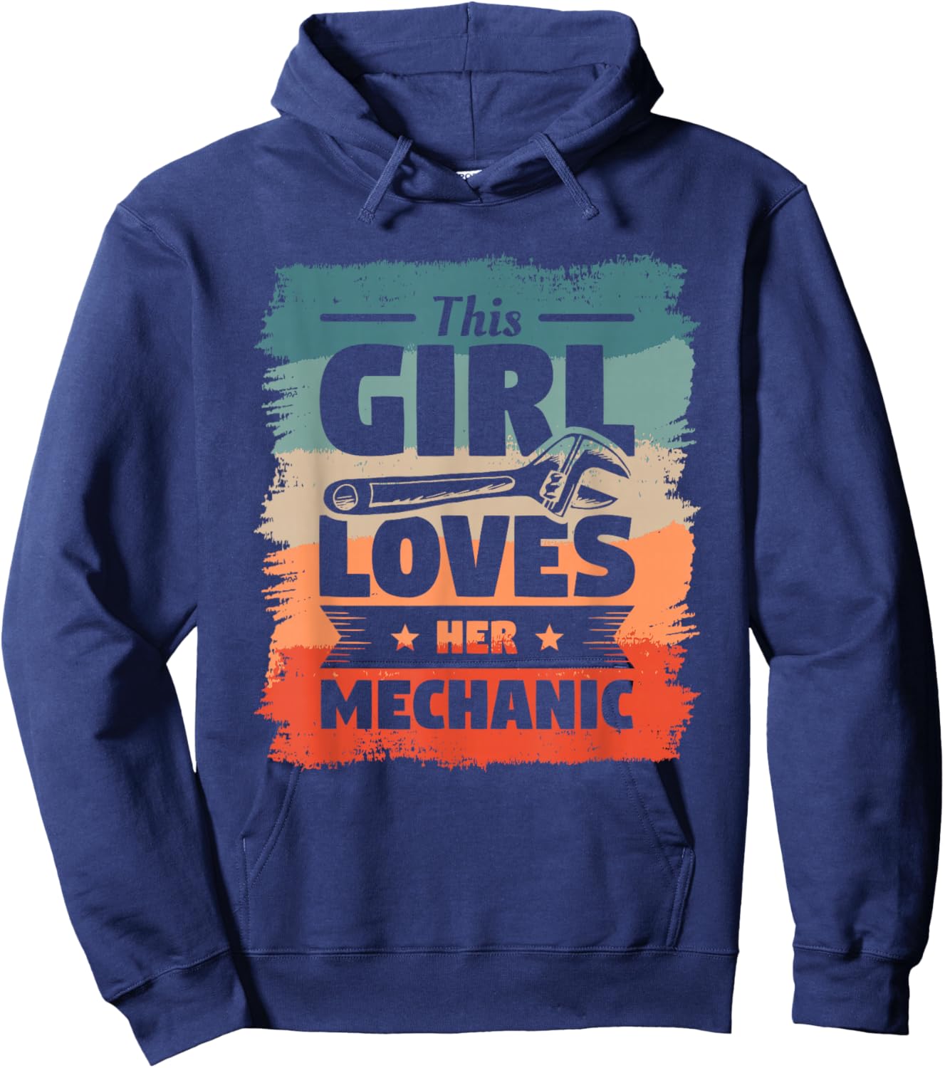 This Girl Loves Her Mechanic Girlfriend Wife Mechanics Hoodie - Hoodie | Navy
