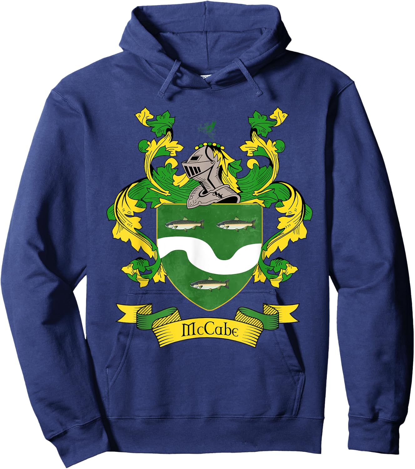 McCabe Coat of Arms | McCabe Surname Family Crest Hoodie - Hoodie | Navy