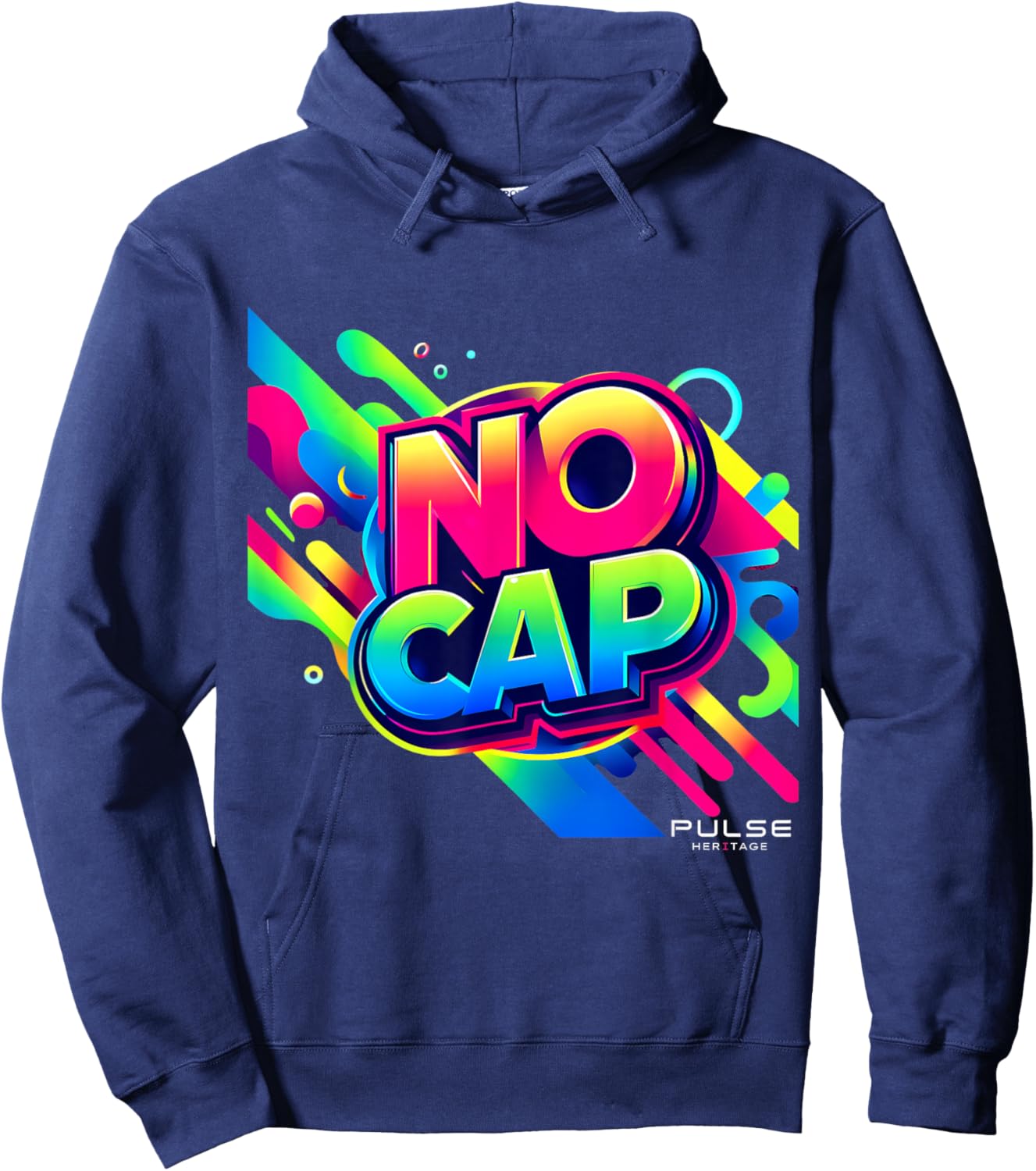 Graffiti Funny Humor - No Cap Statement Hoodie - Hoodie | Navy
