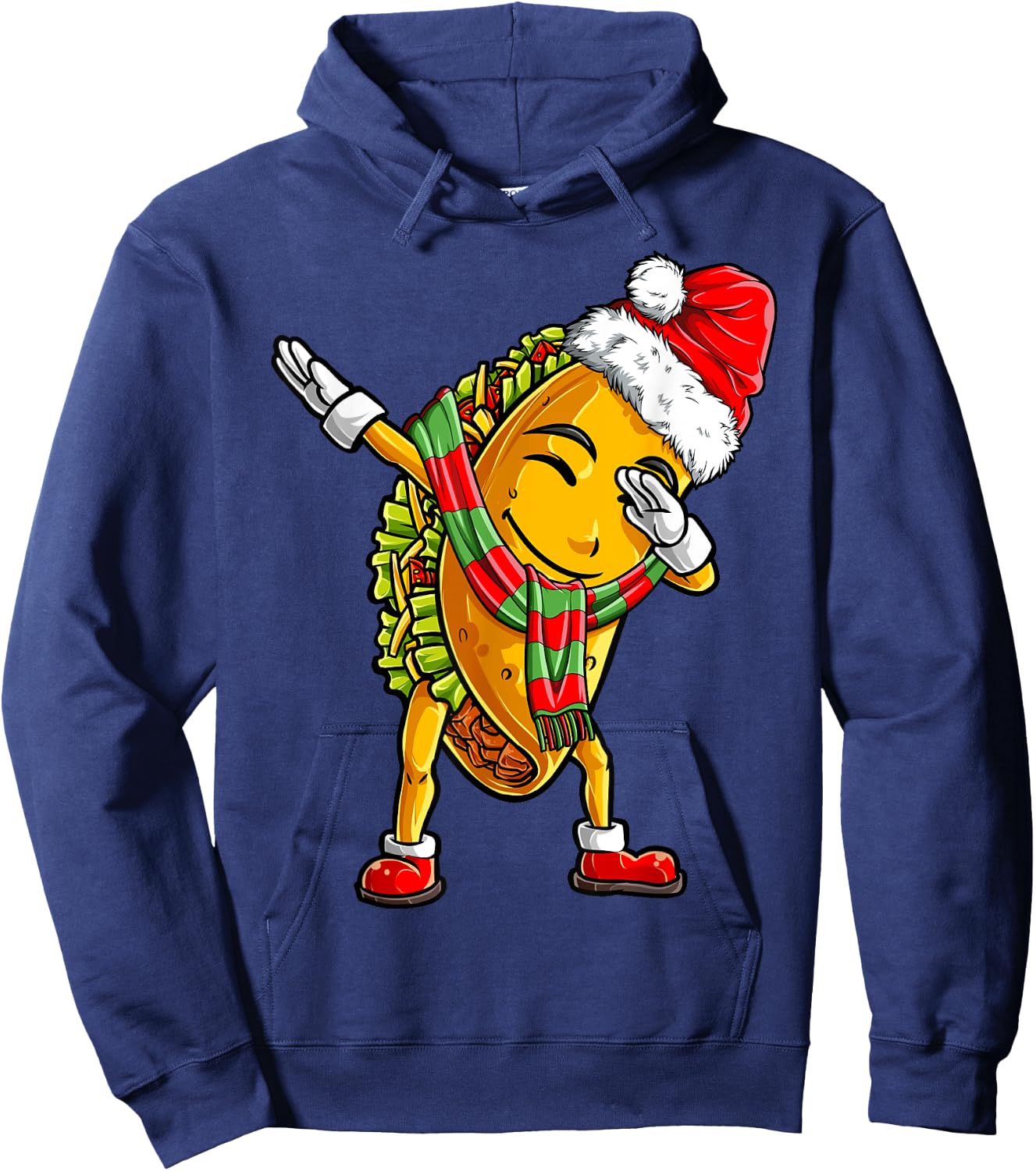 Dabbing Taco Santa Christmas Kids Boys Men Dab Xmas Gifts Hoodie - Hoodie | Navy