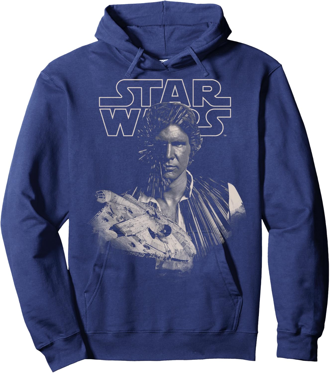 Star Wars Han Solo Millennium Falcon Portrait Hoodie - Hoodie | Navy
