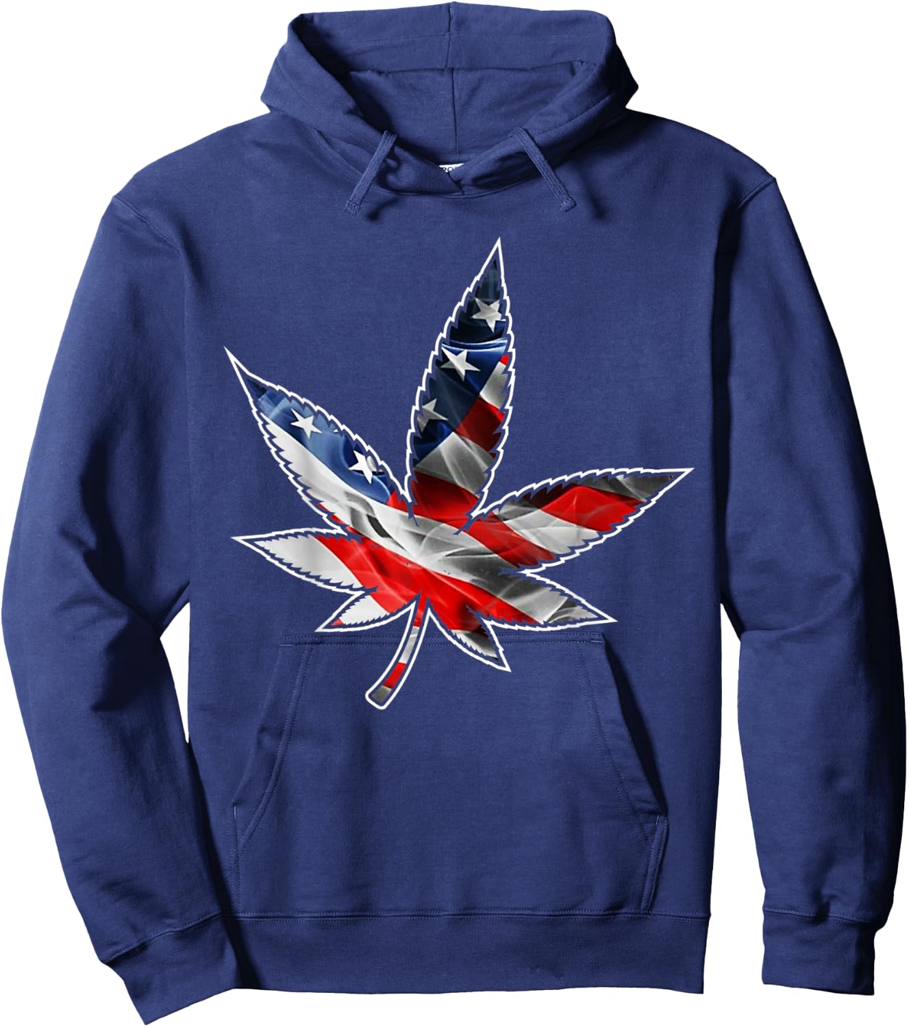 Patriotic Marijuana leaf Weed Smokers Medical Cannabis Gift Men Hoodie - Hoodie | Navy
