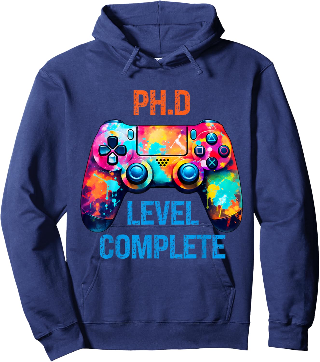 PhD Level Complete Gamer Class of 2024 Graduation Doctorate Hoodie - Hoodie | Navy