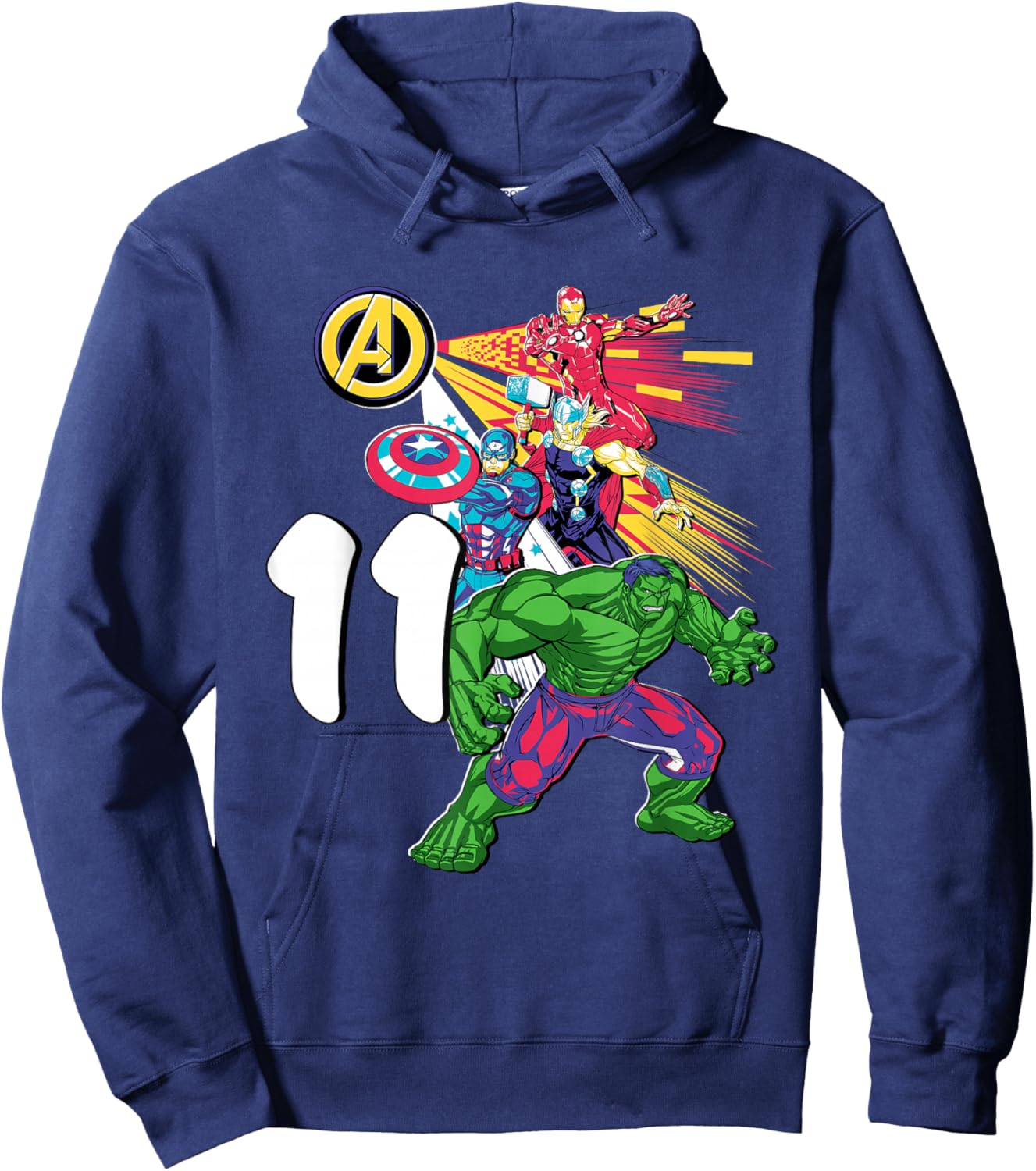 Marvel Super Heroes Avengers 11 Year Old Eleventh Birthday Hoodie - Hoodie | Navy