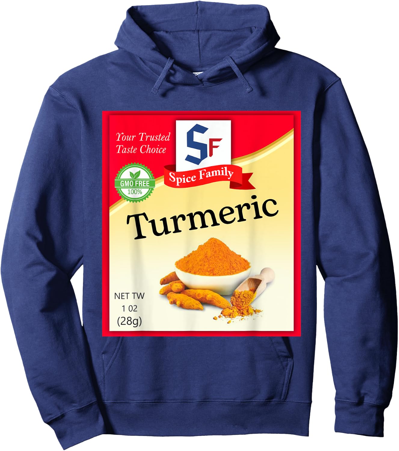 Turmeric Condiment Costume Holiday Spice Costumes Hoodie - Hoodie | Navy