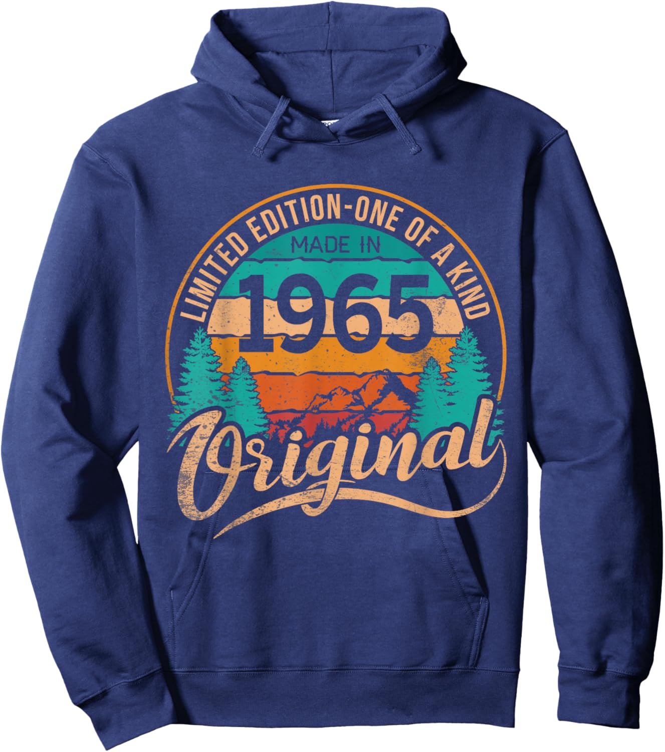 Made In 1965 Original Birthday Limited Edition One Of A Kind Hoodie - Hoodie | Navy