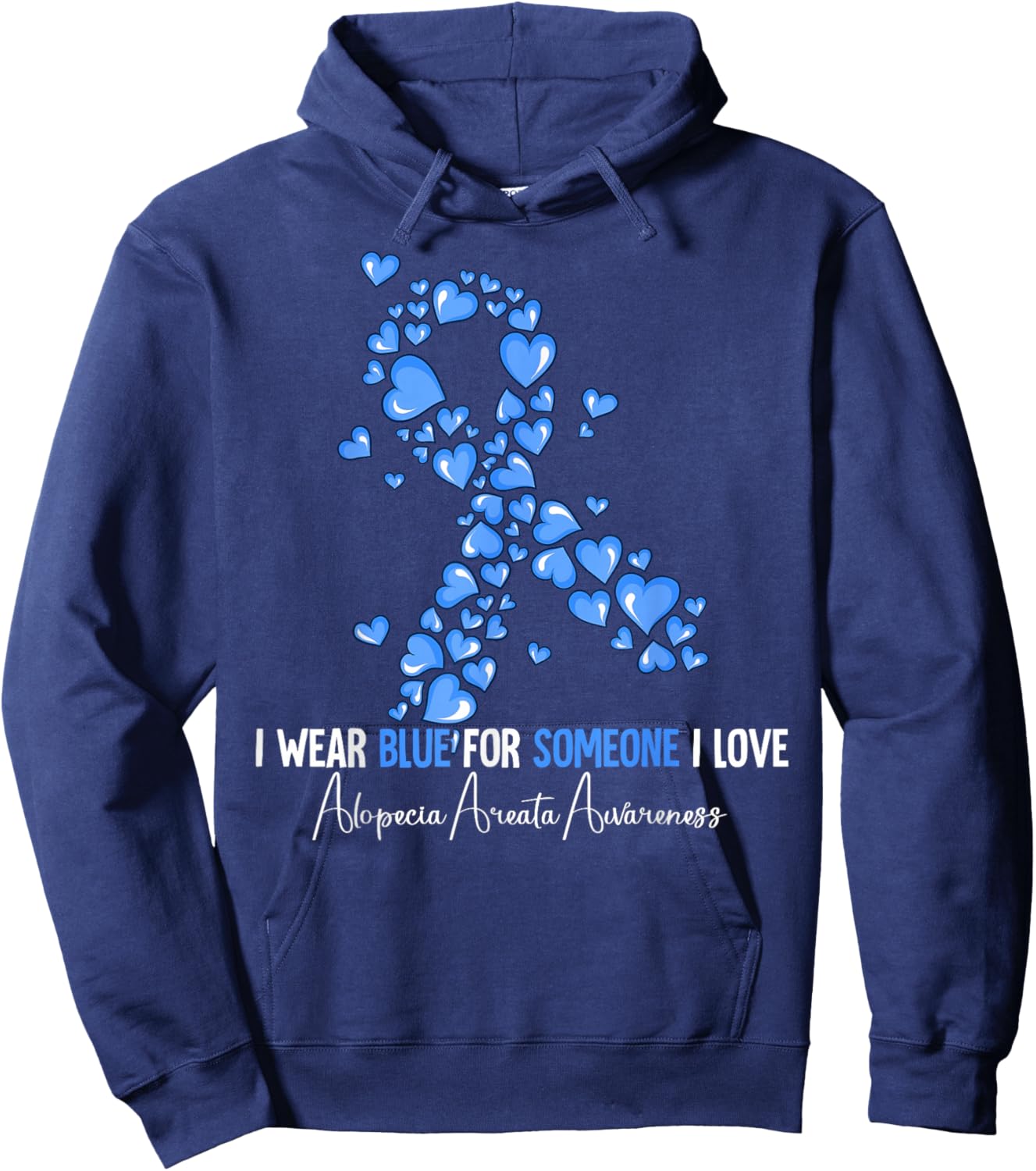 Alopecia Areata Awareness Hoodie - Hoodie | Navy