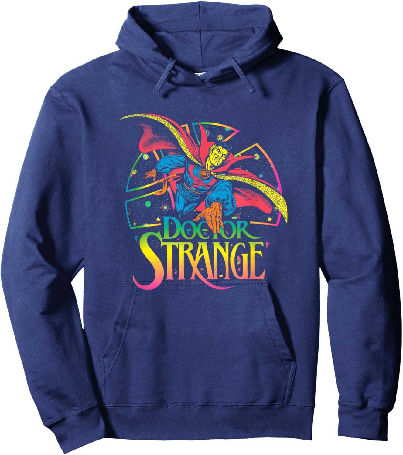 Marvel Comics Retro Classic Dr. Strange Colorful Retro Space Hoodie - Hoodie | Navy