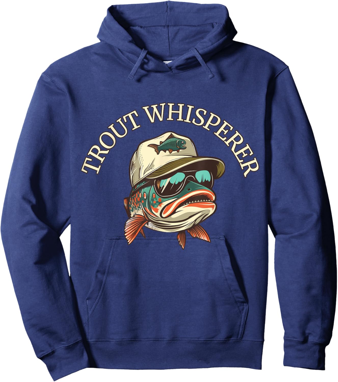 Fishing Fun Adventurous Trout Whisperer Hoodie - Hoodie | Navy
