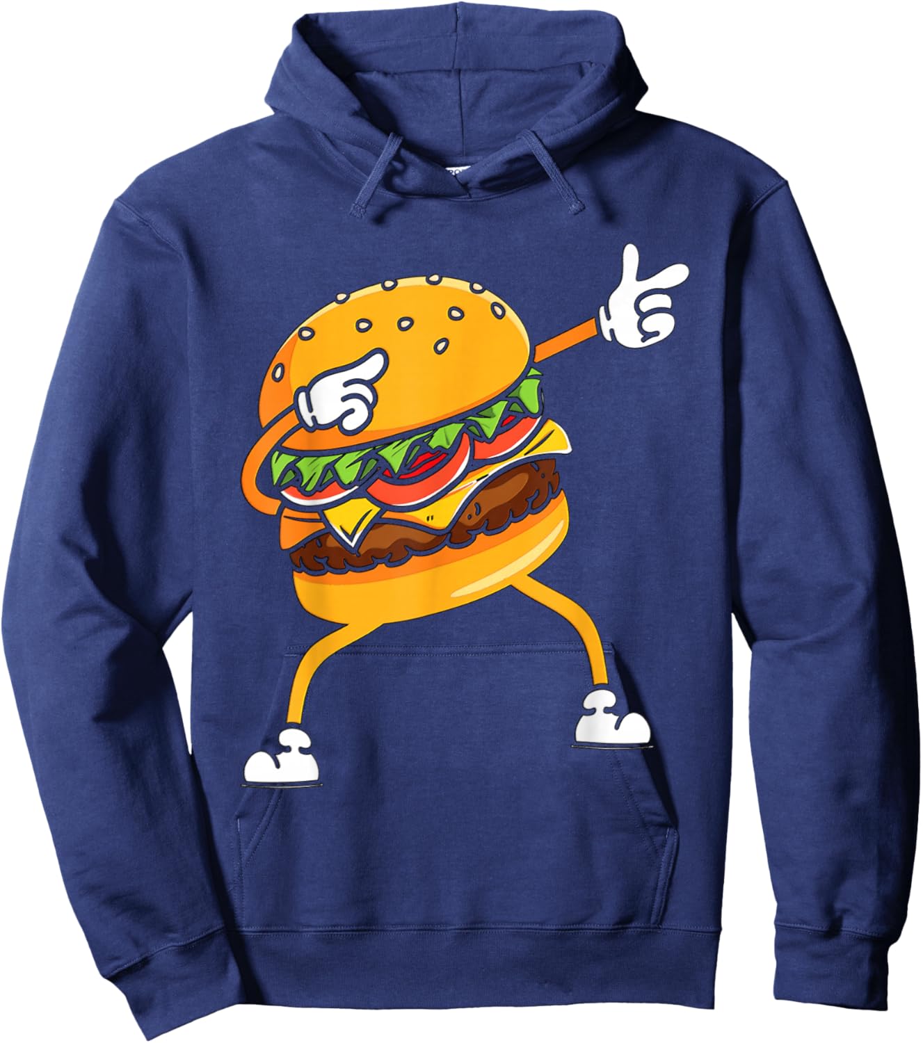 Funny Hamburger Dab Art Kids Men Women Cheeseburger Lover Hoodie - Hoodie | Navy