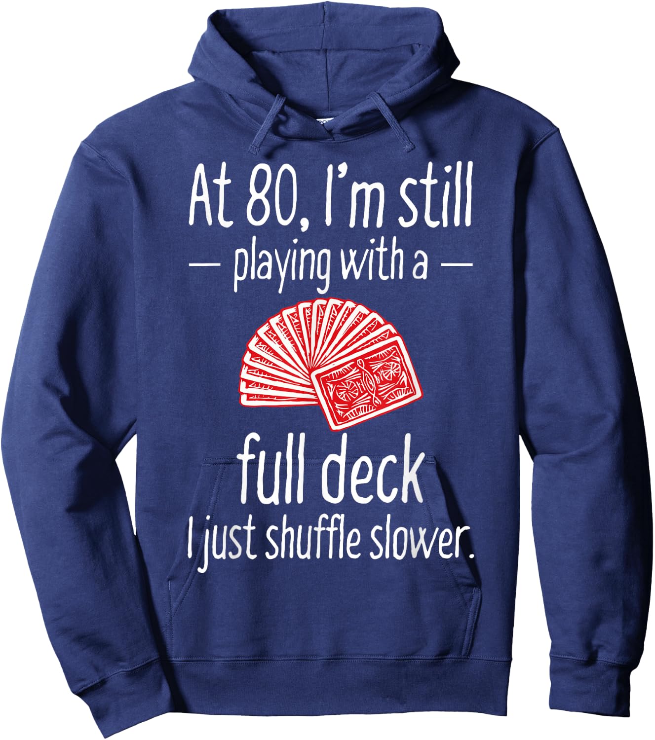Funny 80th Birthday Gift 80 Year Old Cards Hoodie - Hoodie | Navy