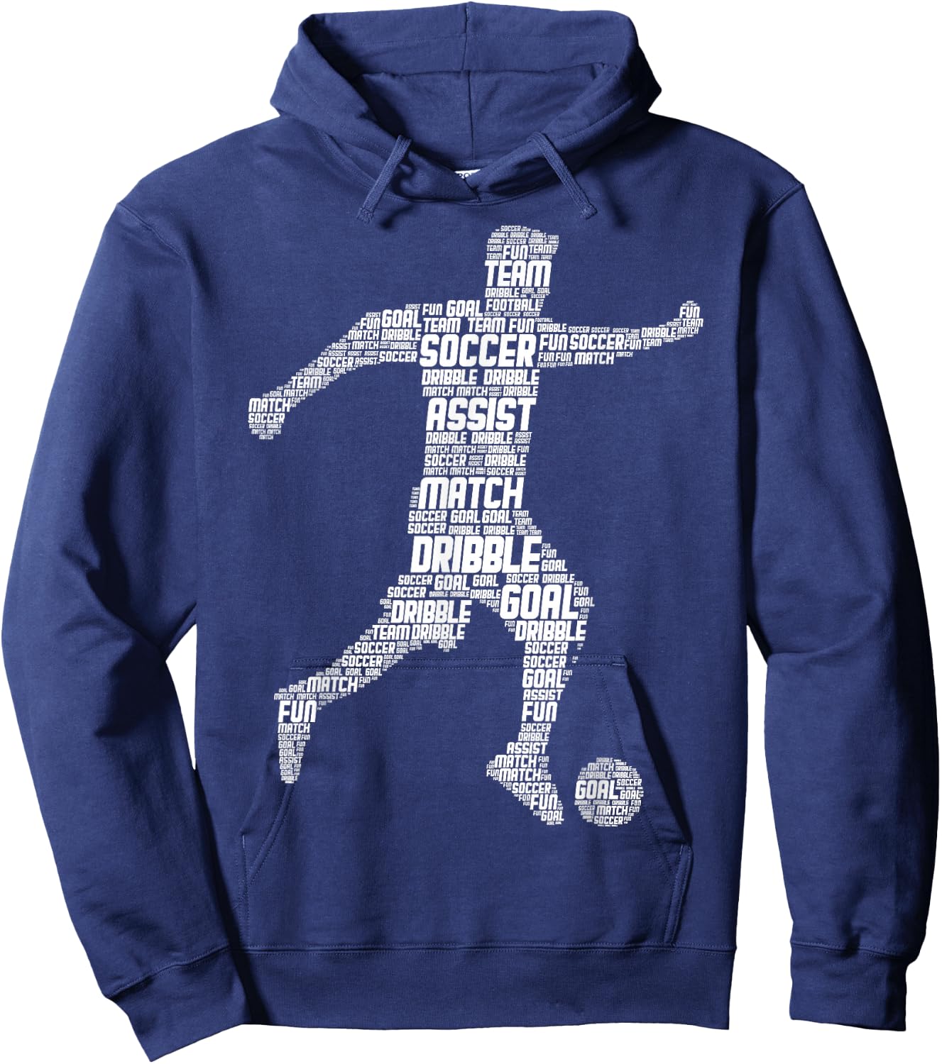 Soccer Player Boys Kids Men Hoodie - Hoodie | Navy