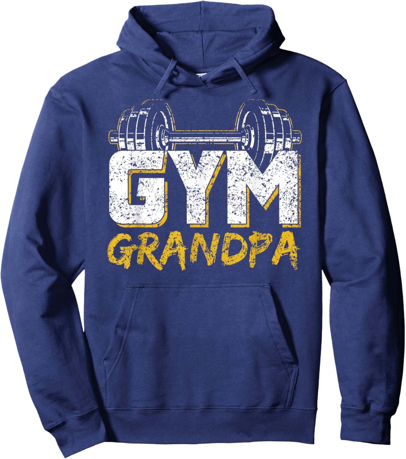 Gym Grandpa Workout Training Fitness Weightlifting Granddad Hoodie - Hoodie | Navy