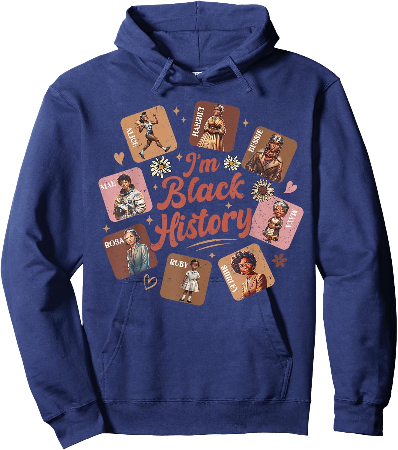 I Am Black History Month Black Women Leader Black Girl Power Hoodie - Hoodie | Navy