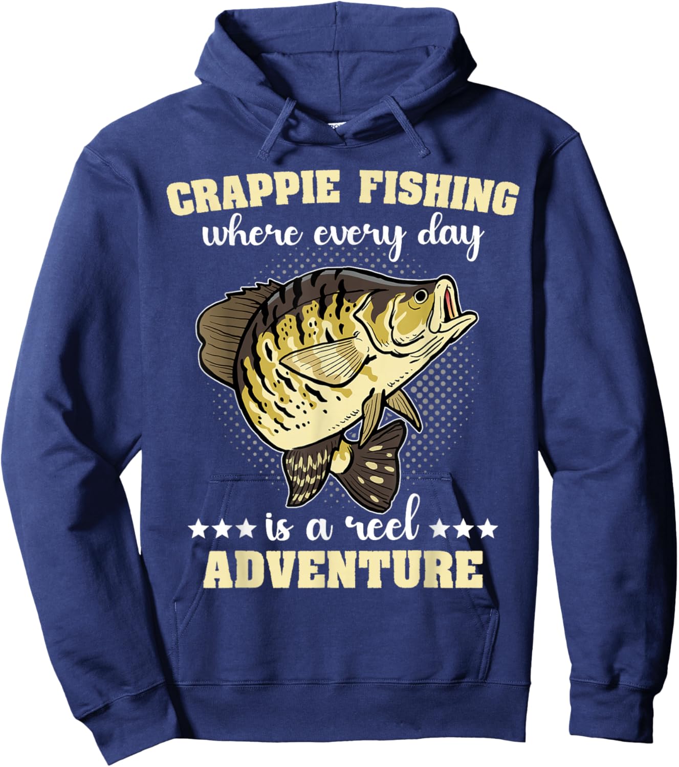 Fisherman Crappie Fishing Crappies Catching Crappies Hoodie - Hoodie | Navy