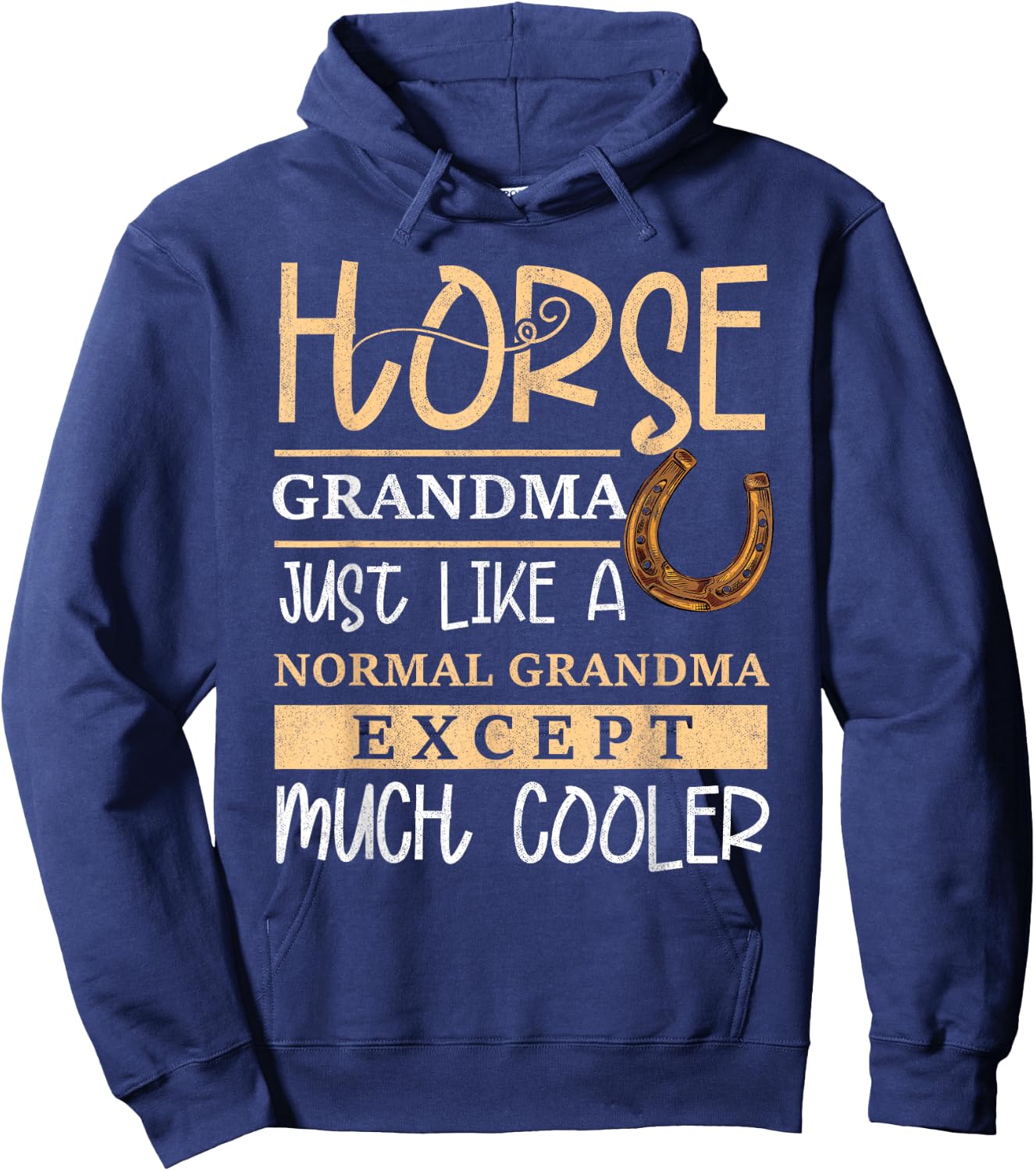 Horse Grandma Horse Owner Grandmother Horse Riding Hoodie - Hoodie | Navy