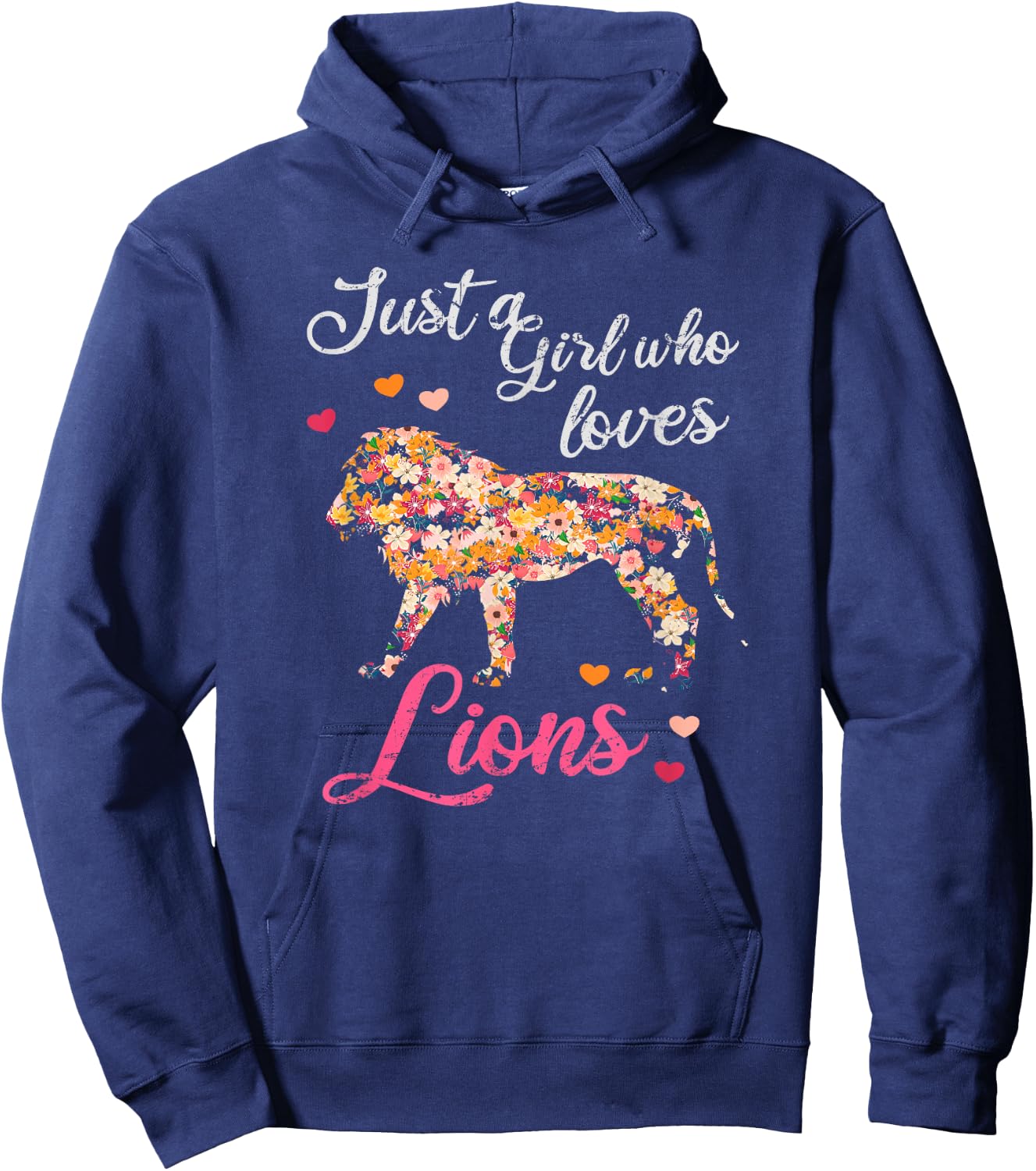 Just a girl who loves lions Hoodie - Hoodie | Navy