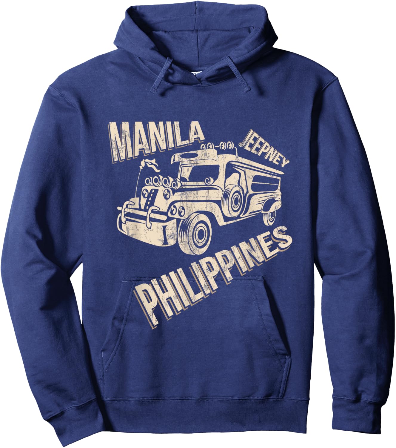 Manila Retro Philippines Jeepney Hoodie - Hoodie | Navy