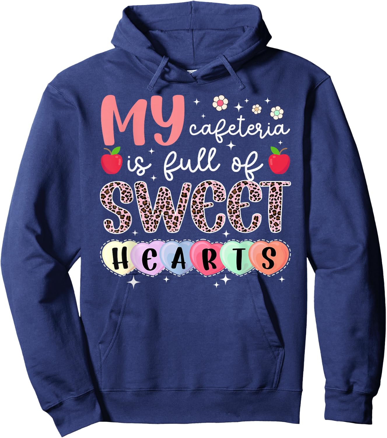 Valentines Day Lunch Lady Valentine Lunch Ladies Valentines Day Hoodie - Hoodie | Navy