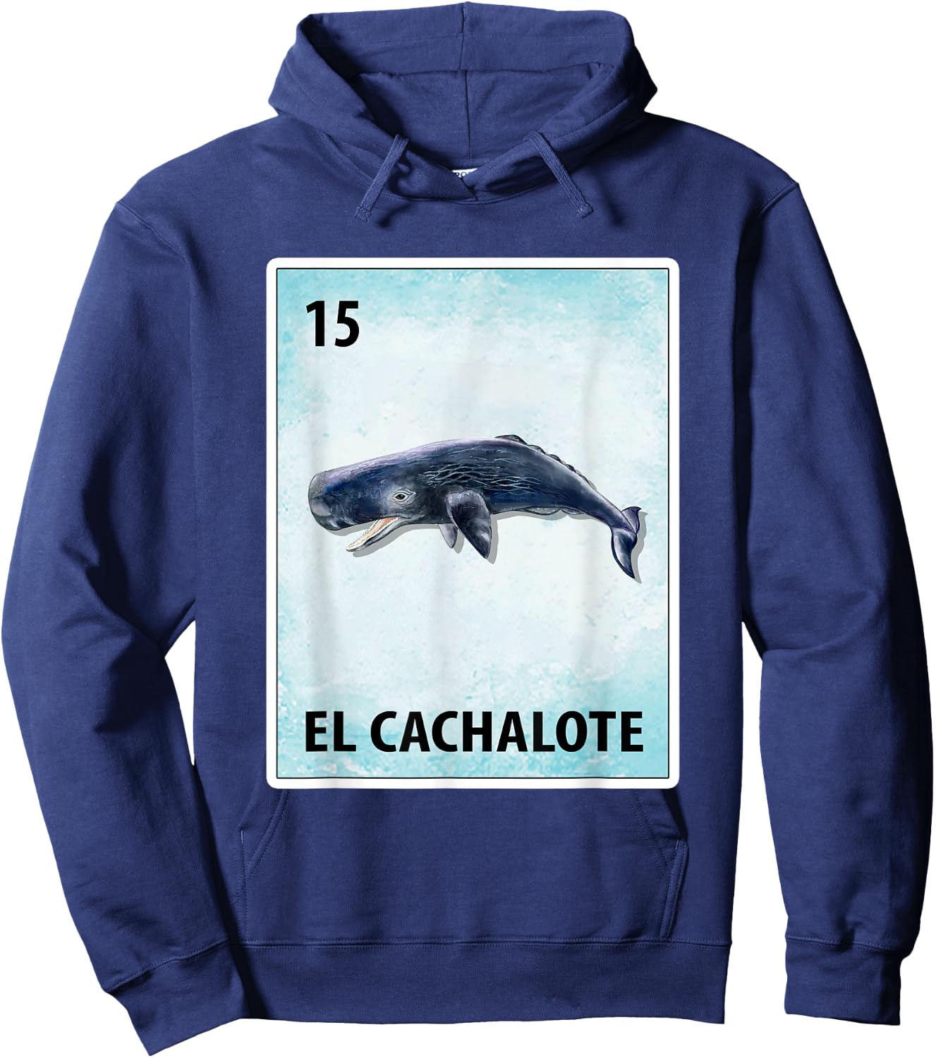 El Cachalote Mexican Sperm Whale Cards Hoodie - Hoodie | Navy