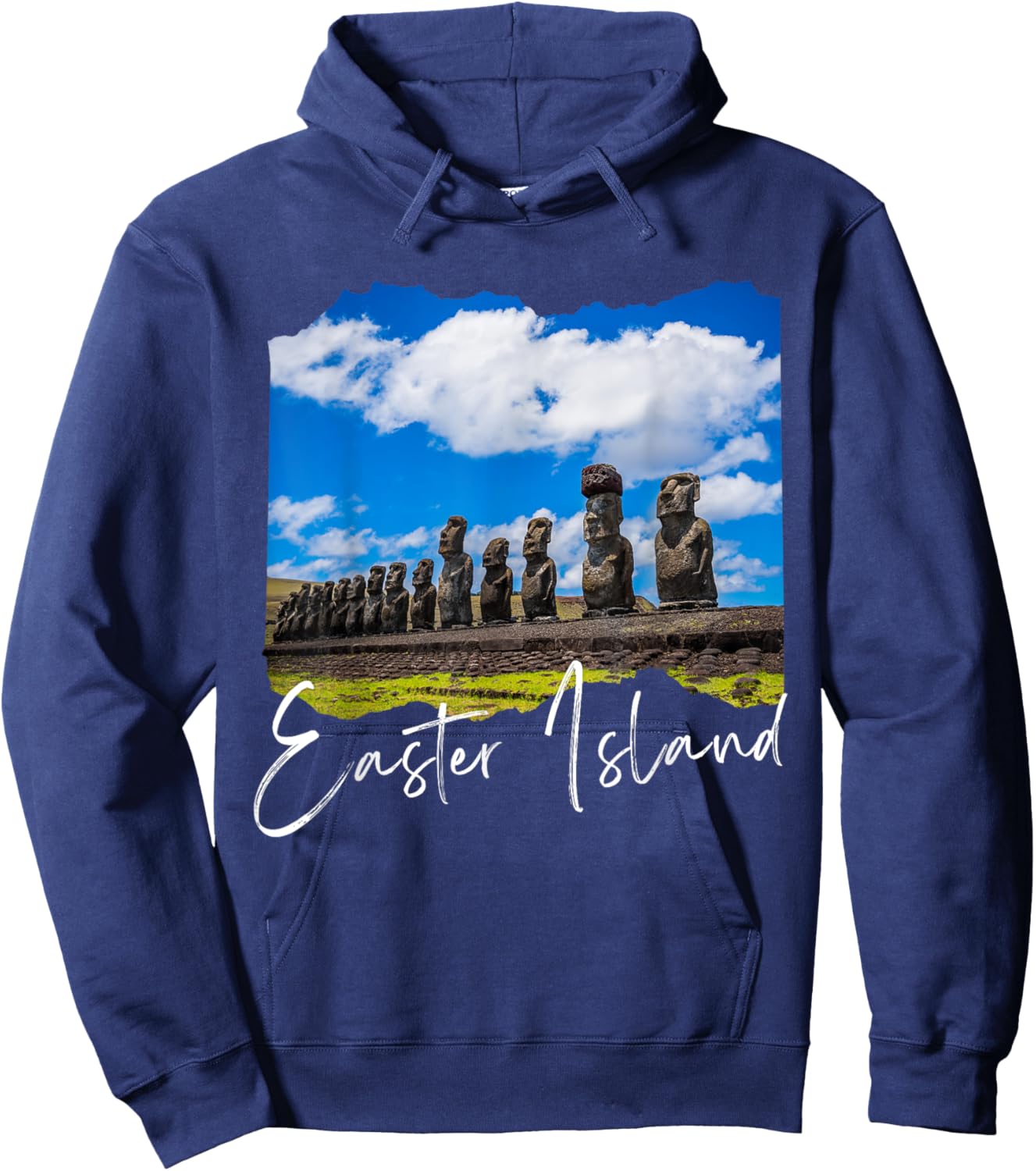 Retro Easter Island Hoodie - Hoodie | Navy