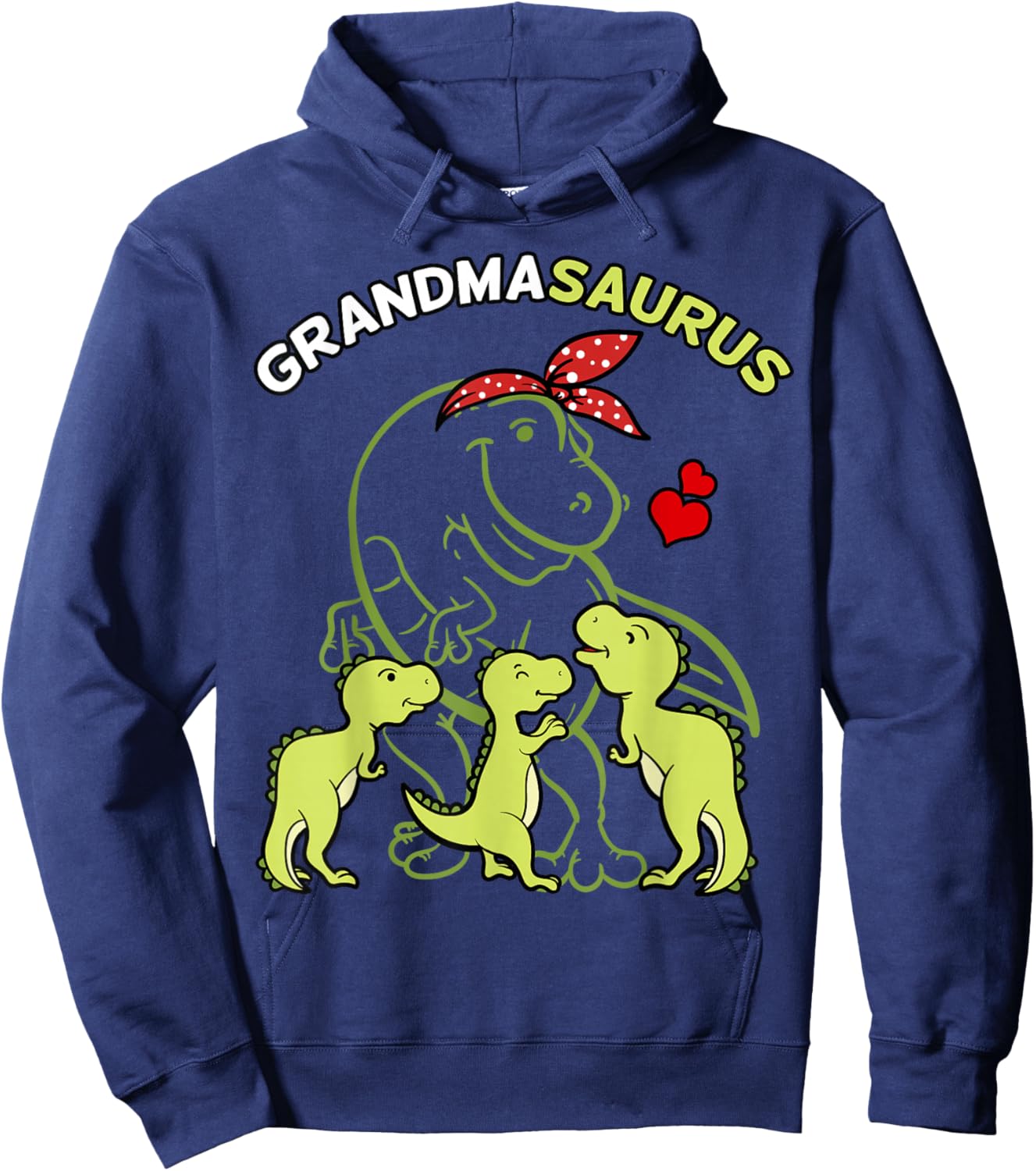 Grandmasaurus Grandma Tyrannosaurus Dinosaur Mother's Day Hoodie - Hoodie | Navy