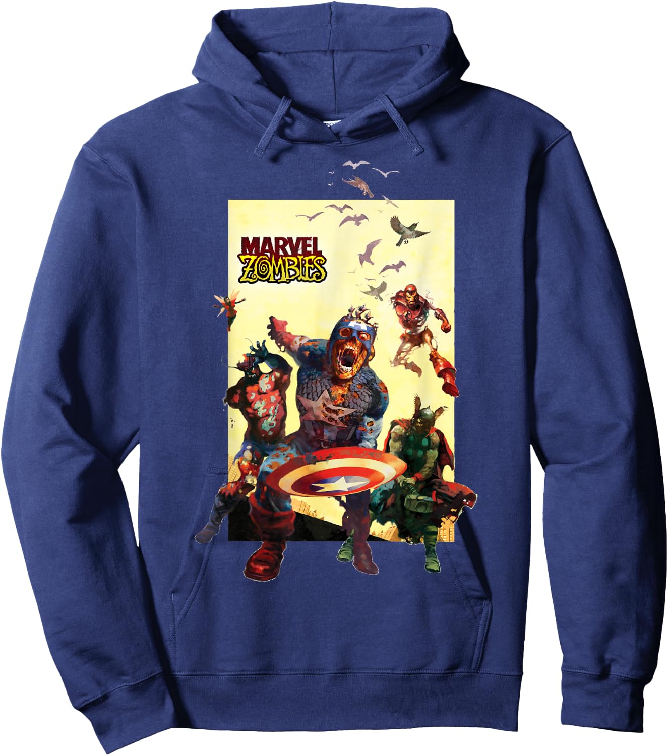 Marvel Zombies Avengers Group Shot Zombie Hoodie - Hoodie | Navy