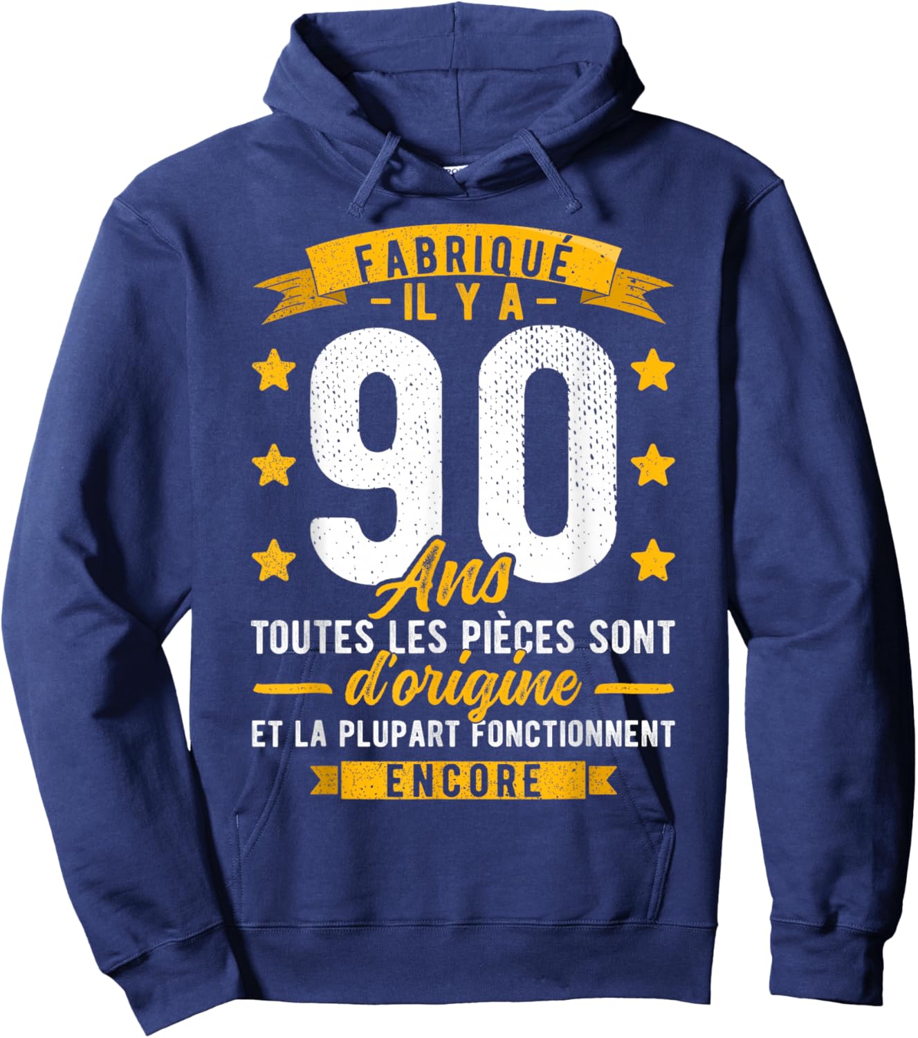 Made 90 Years Ago Birthday Man Joke 90 Years Hoodie - Hoodie | Navy