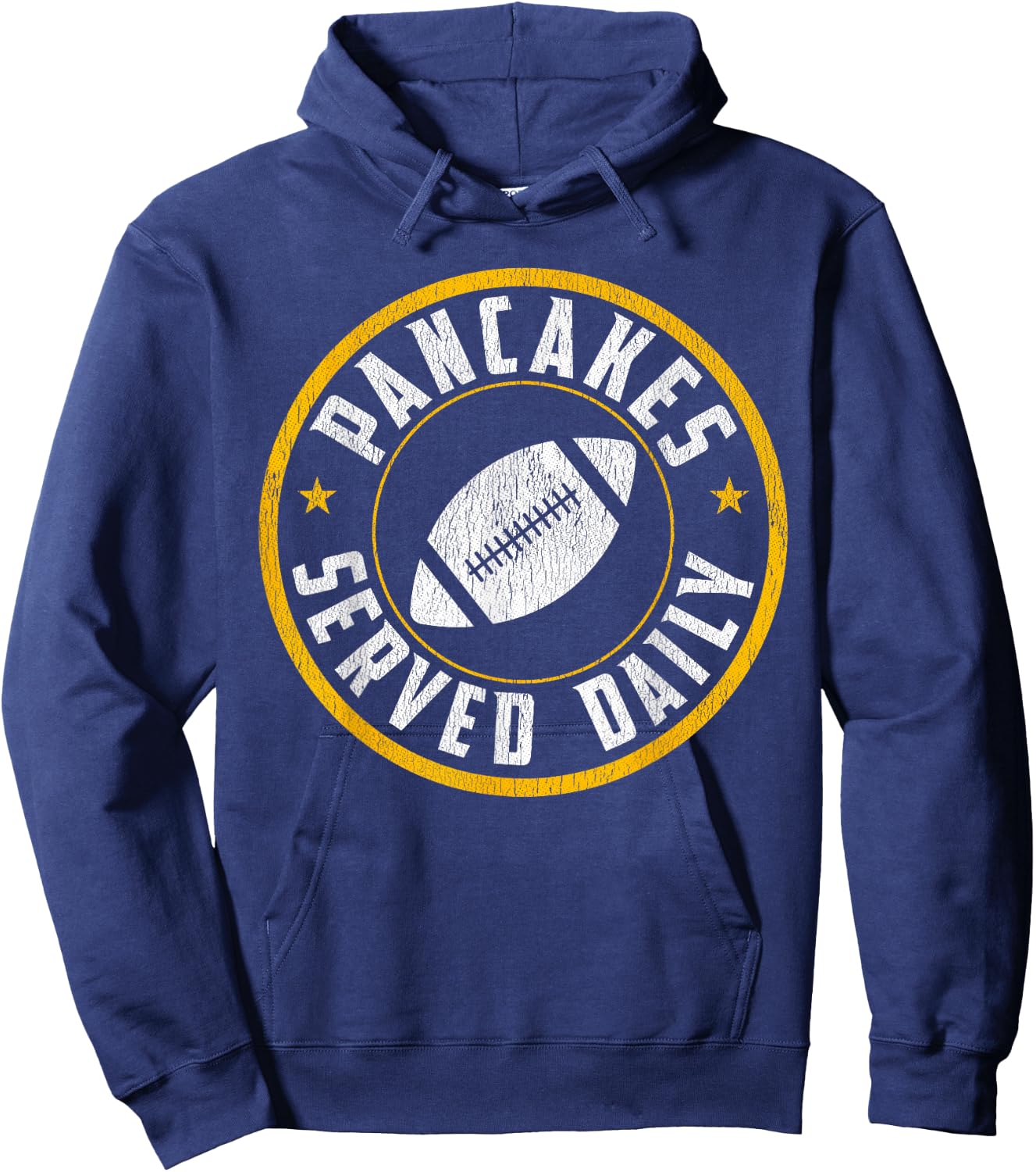 Football Offensive Lineman Pancakes Served Daily Gift Hoodie - Hoodie | Navy