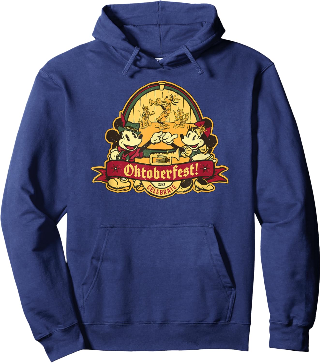 Disney Mickey and Minnie Mouse Celebrate Oktoberfest 2023 Hoodie - Hoodie | Navy