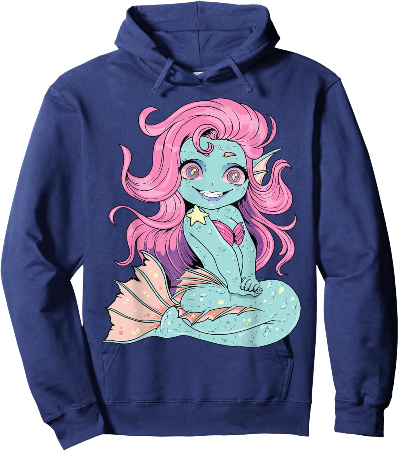 Pastel Goth Mermaid Shirt Kawaii Zombie Mermaid Cute Witchy Hoodie - Hoodie | Navy