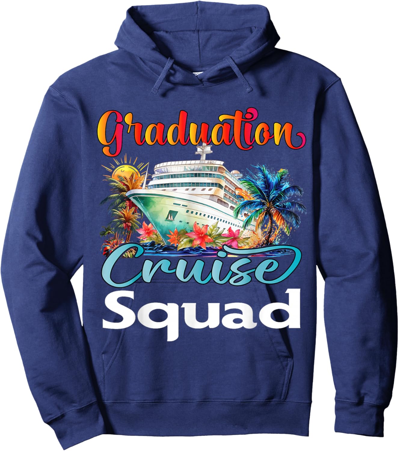 Graduation Cruise Squad 2026 Friend Family Vacation Matching Hoodie - Hoodie | Navy