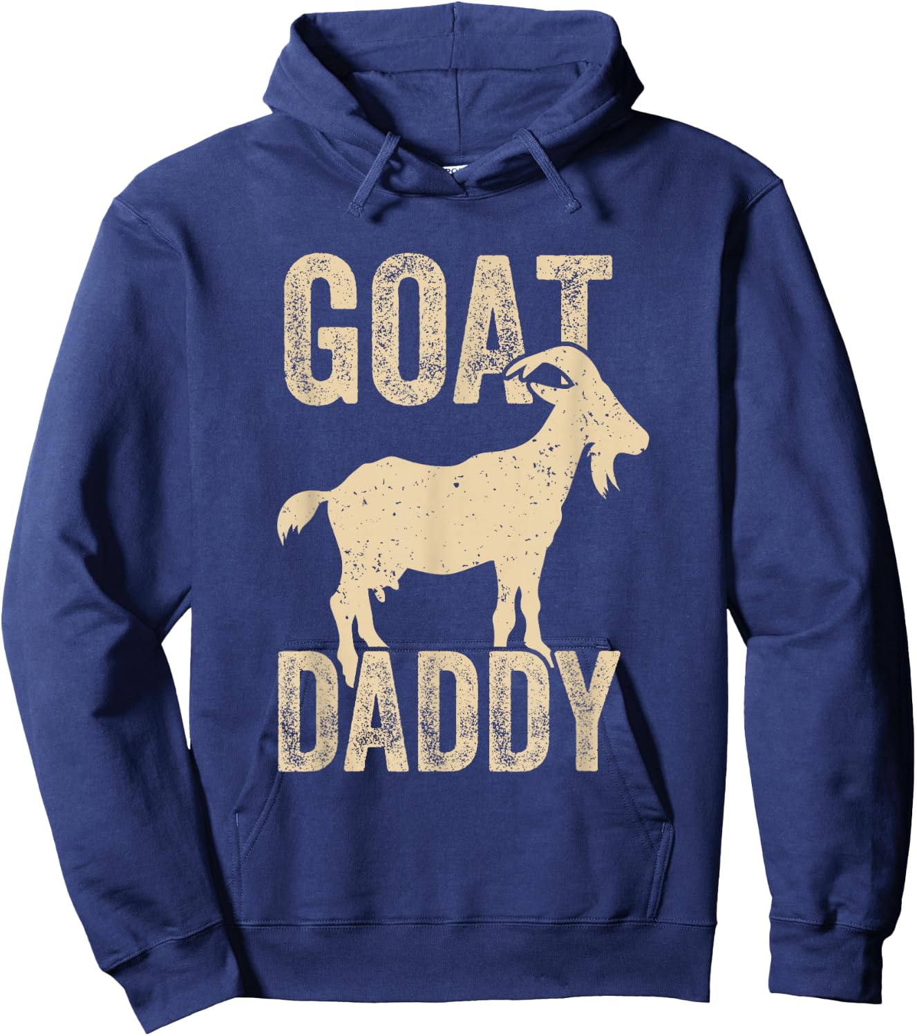 Goat Daddy the Greatest Dad of All Time Funny Fathers Day Hoodie - Hoodie | Navy