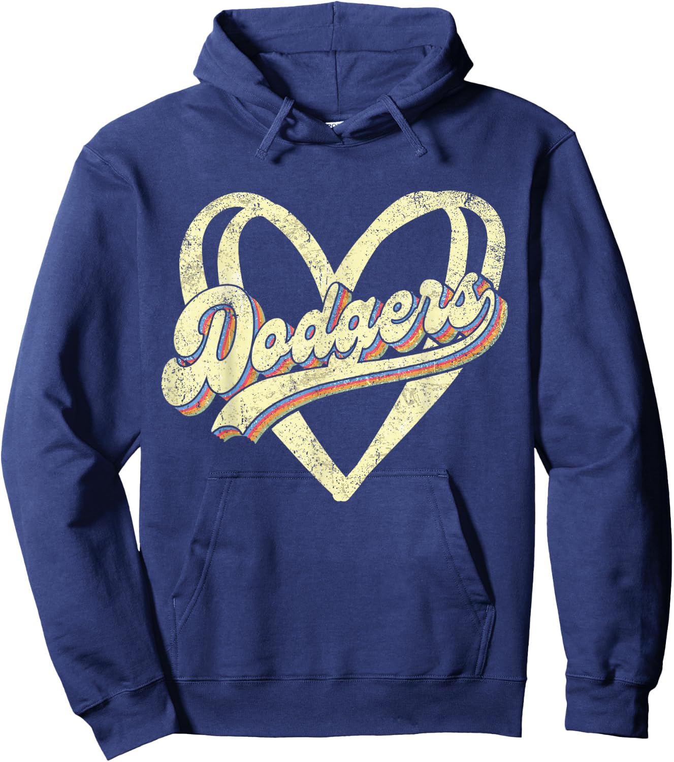 Dodgers Name Retro Vintage First Name Dodgers Lover Usa Flag Hoodie - Hoodie | Navy