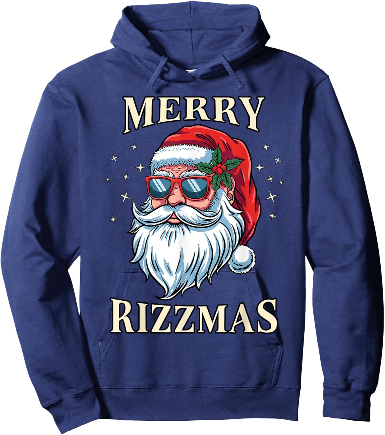 Merry Rizzmas Christmas Santa Claus Rizz Xmas Costume Funny Hoodie - Hoodie | Navy