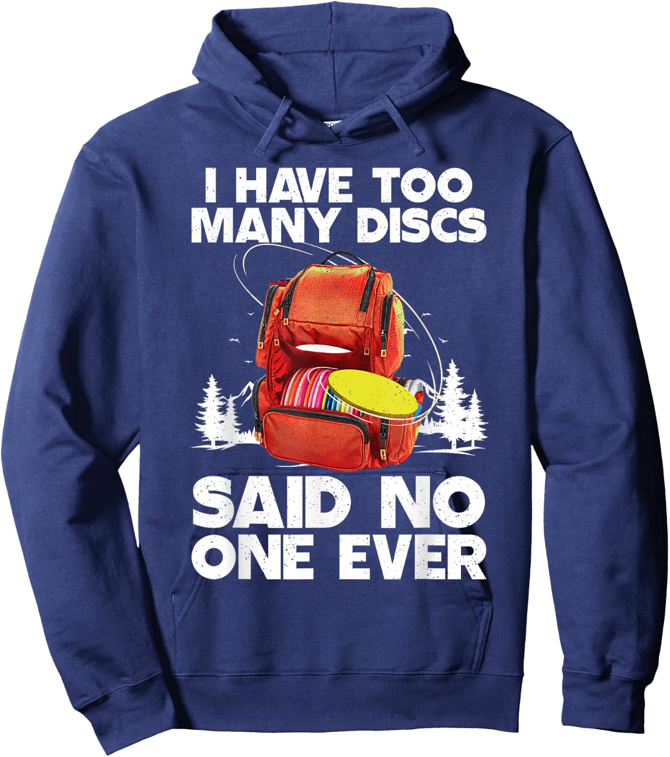 Funny Disc Golf Art Women Kids Disc Golf Player Hoodie - Hoodie | Navy