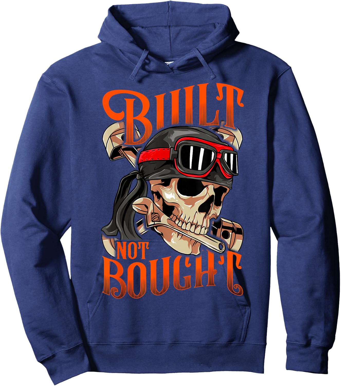 Funny Built Not Bought Car & Motorcycle Mechanic Car Junkie Hoodie - Hoodie | Navy