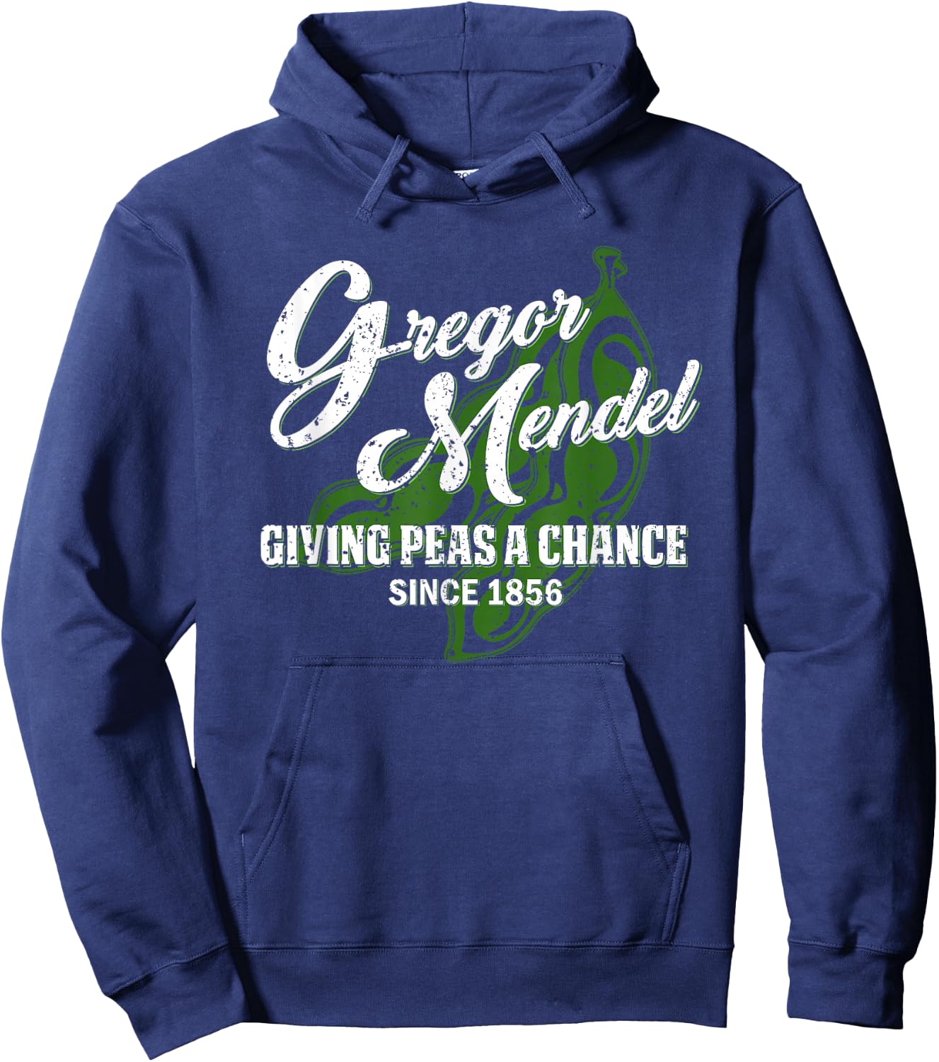 Mendel Giving Peas a Chance - Biology Hoodie - Hoodie | Navy