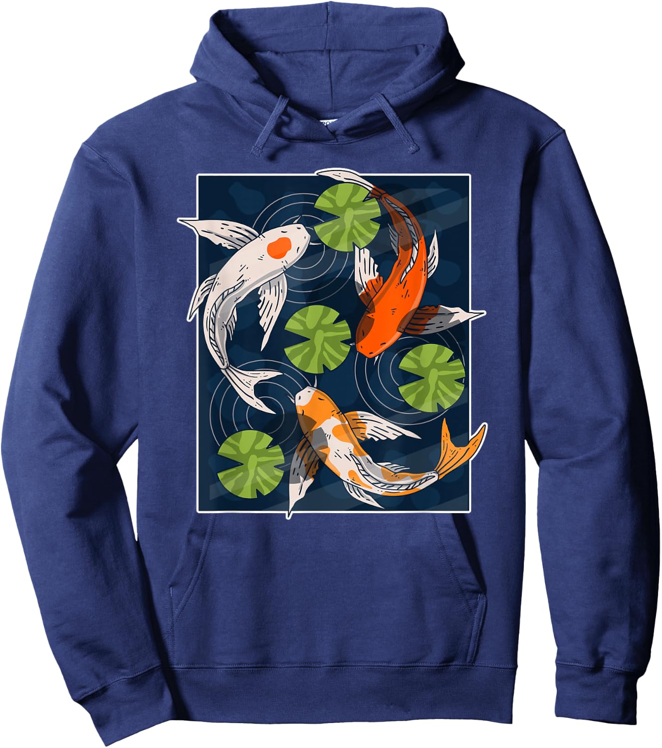 Koi Fish Lover Asian Japanese Carp Water Pond Animal Pet Hoodie - Hoodie | Navy
