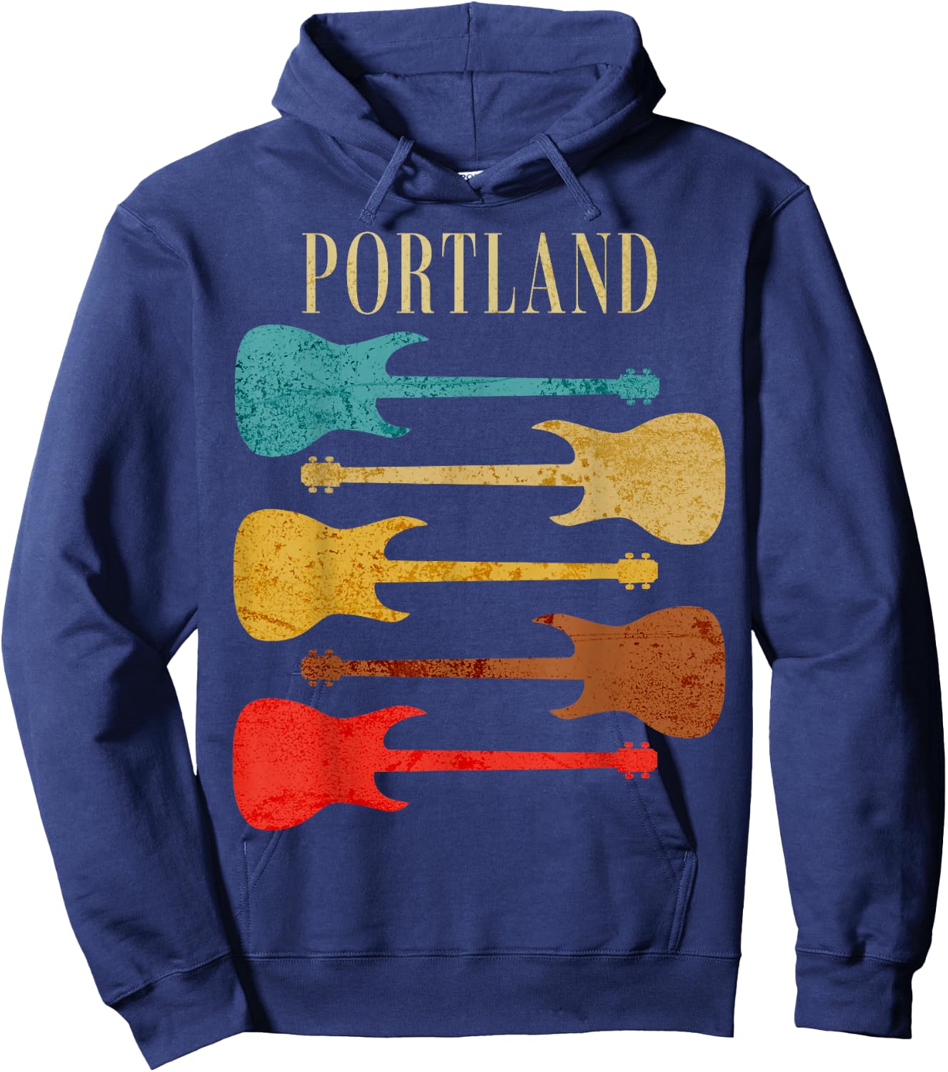 Portland Concert Rock Music Festival Guitars Oregon Hoodie - Hoodie | Navy