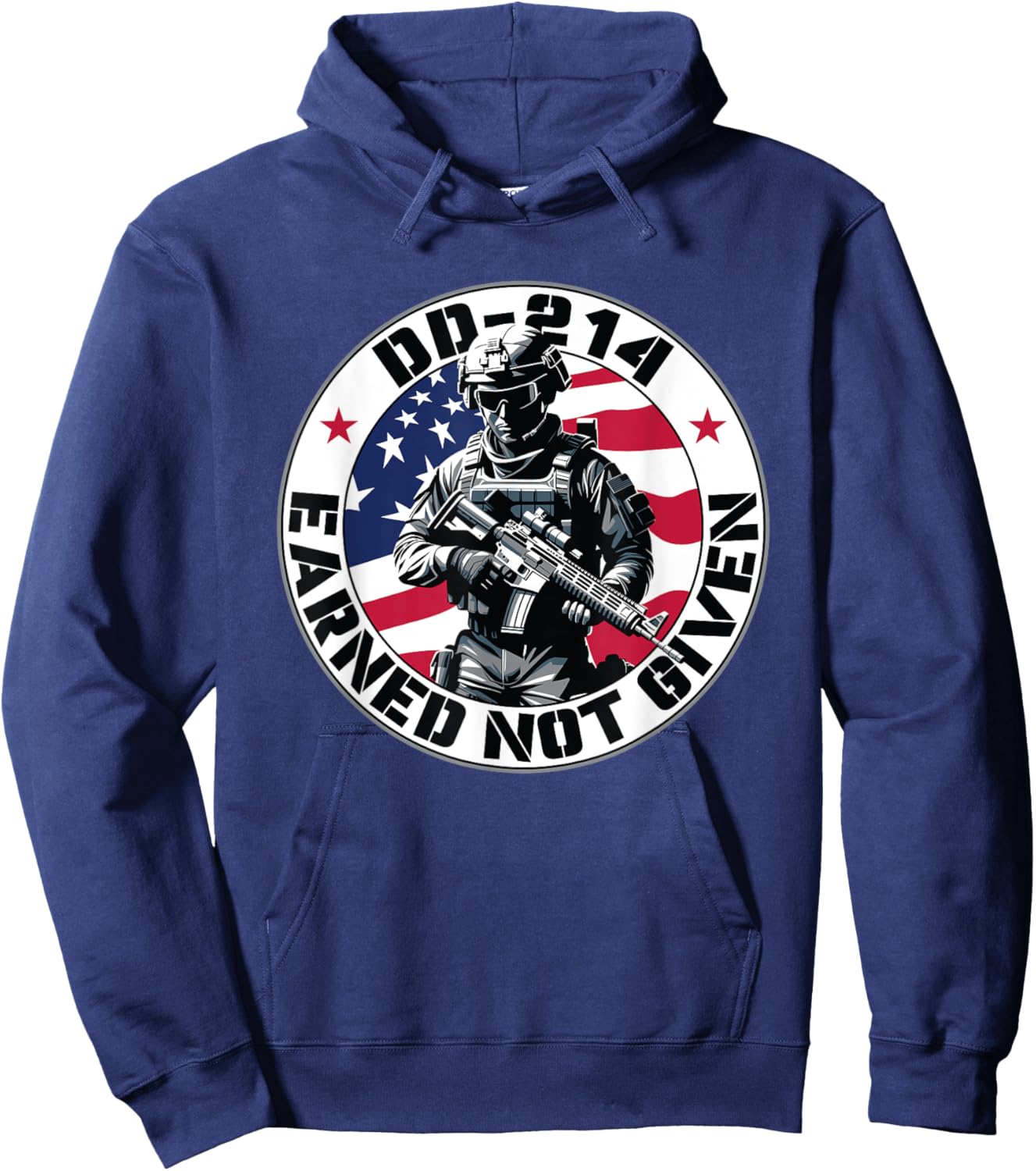 DD-214 Earned Not Given Military Discharge from Active Duty Hoodie - Hoodie | Navy