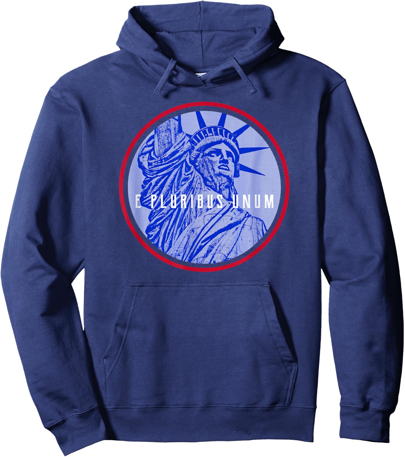 American Patriot E Pluribus Unum Statue Of Liberty Hoodie - Hoodie | Navy
